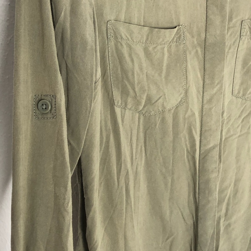 BeachLunchLounge Light Green Button Down Shirt XS - Picture 3 of 8